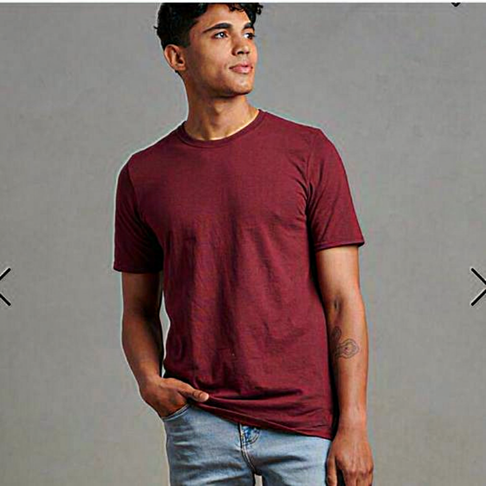 Russell Athletics t-shirt mens size burgundy short‎ sleeve crew neck